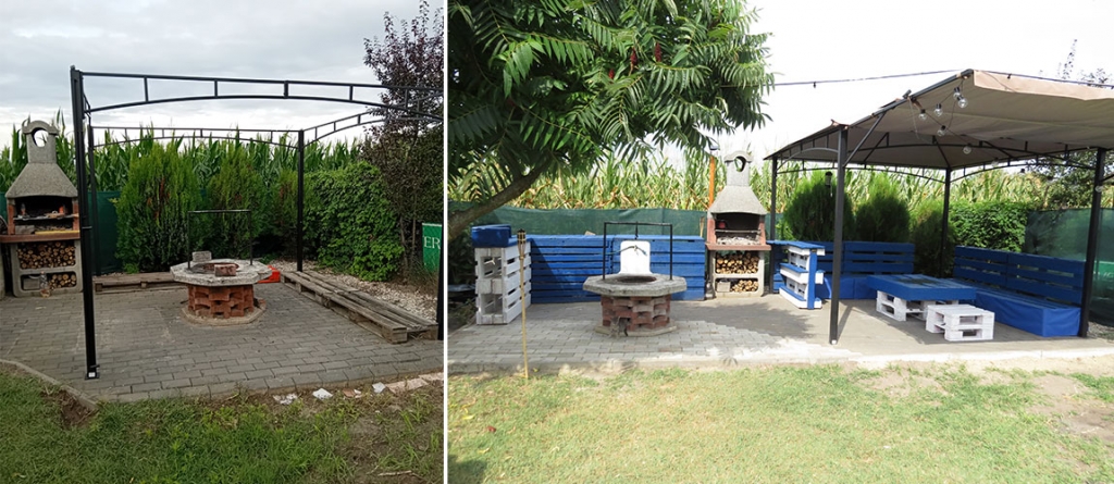 Olvasónk nyertes ötlete: így épített kényelmes kerti pihenőhelyet - Fotók